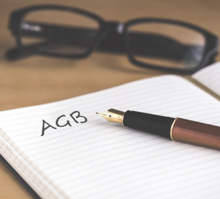 Notizbuch mit Schriftzug AGB